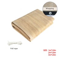 8 years 2mx1.8m Sand color Beige color tape yarn 180GSM 100% Virgin HDPE add 5% UV for sun Shade sail net for canopy and carport