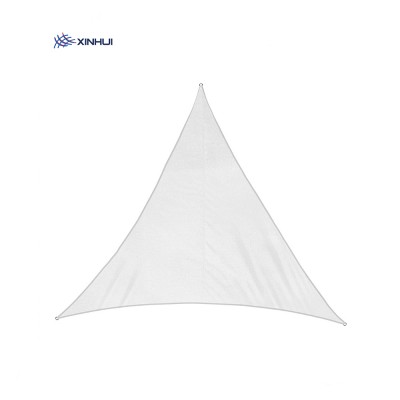 3x3x3m high quality triangle white color 160gsm waterproof sun shade sail